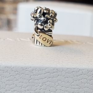 Discontinued 14K Pandora Floral Charm